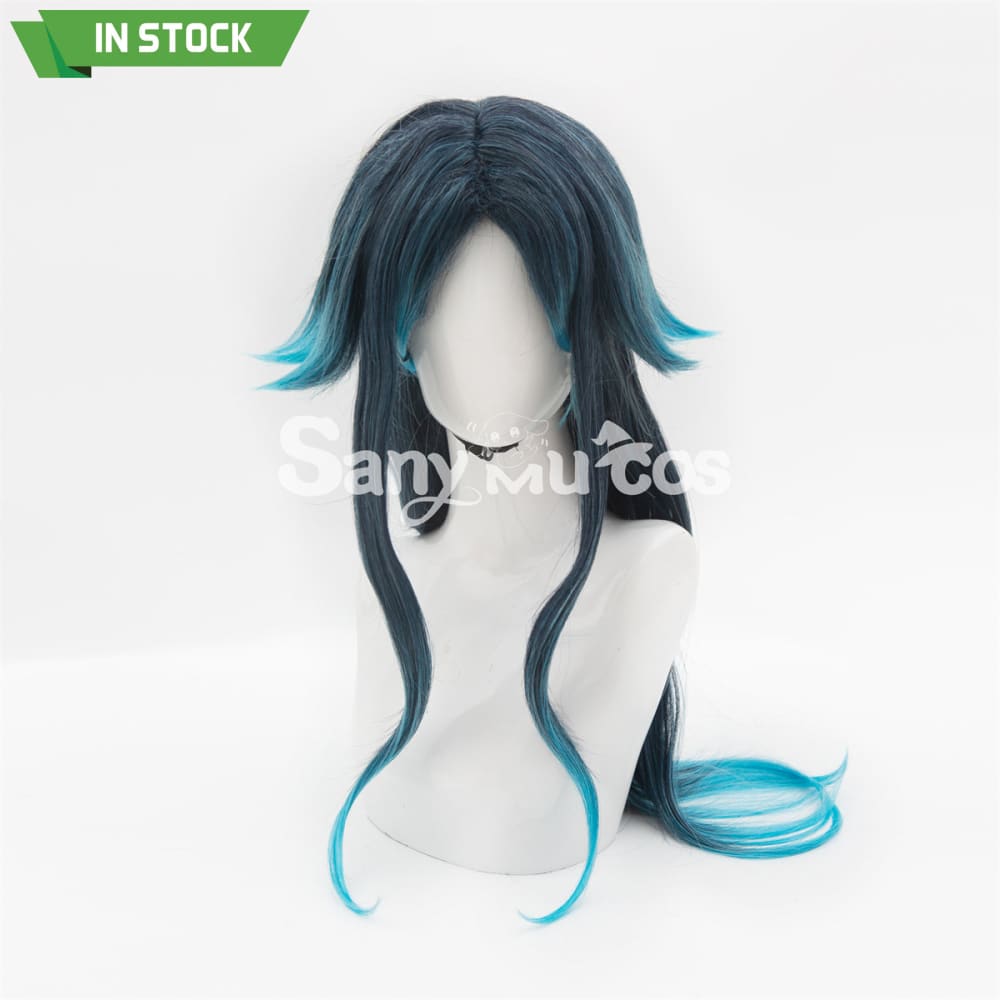 Game Genshin Impact Cosplay Bonanus Blue Gradient Long Cosplay Wig