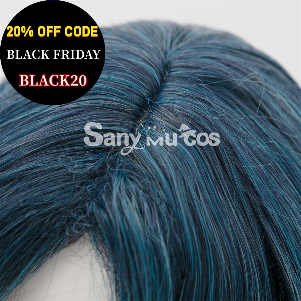 Game Genshin Impact Cosplay Bonanus Blue Gradient Long Cosplay Wig