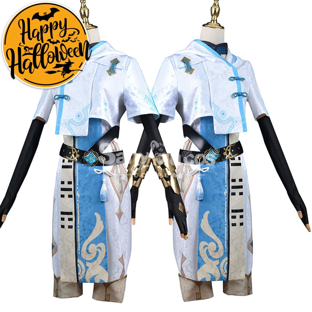【In Stock】Game Genshin Impact Cosplay Chongyun Costume Plus Size Costumes