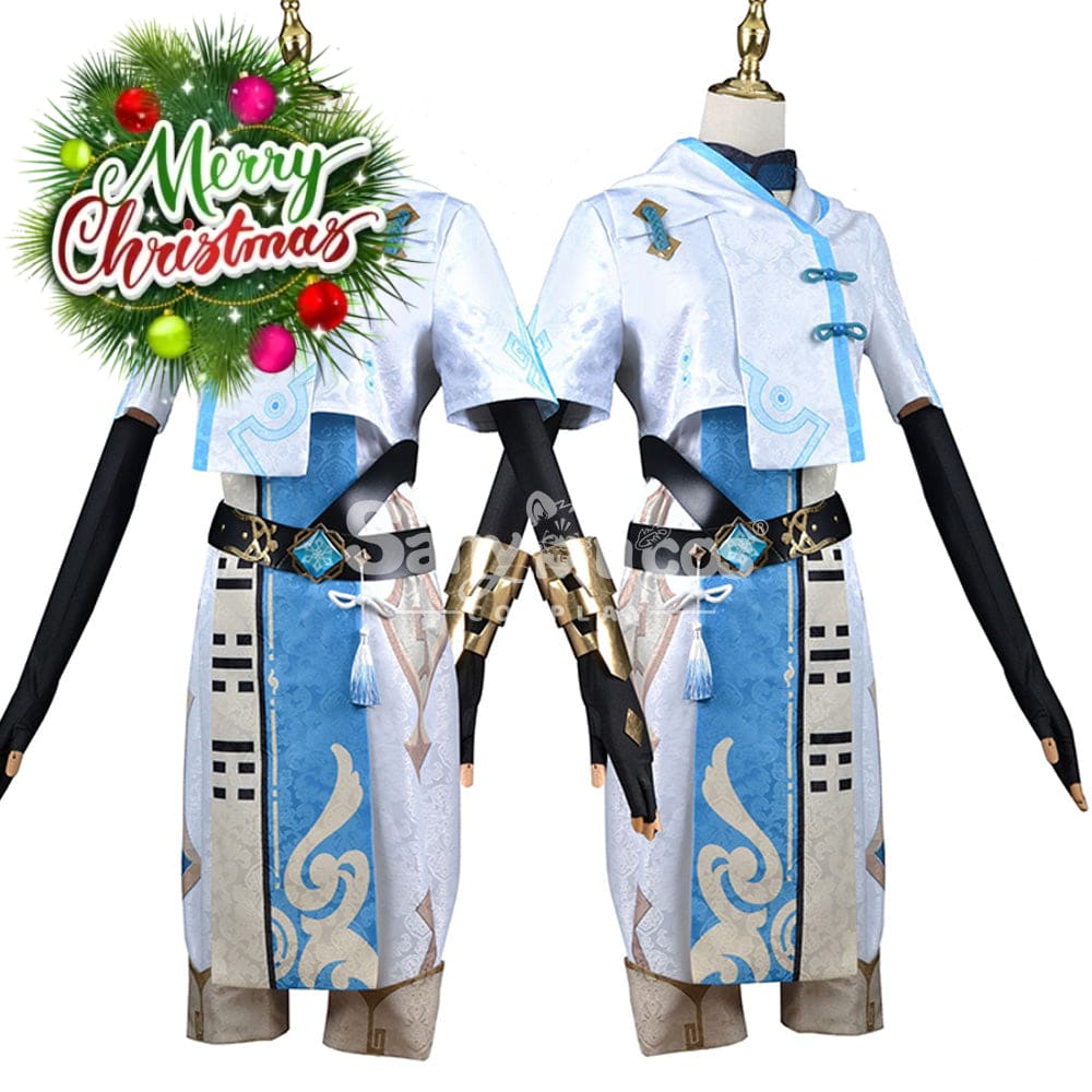 【In Stock】Game Genshin Impact Cosplay Chongyun Costume Plus Size Costumes