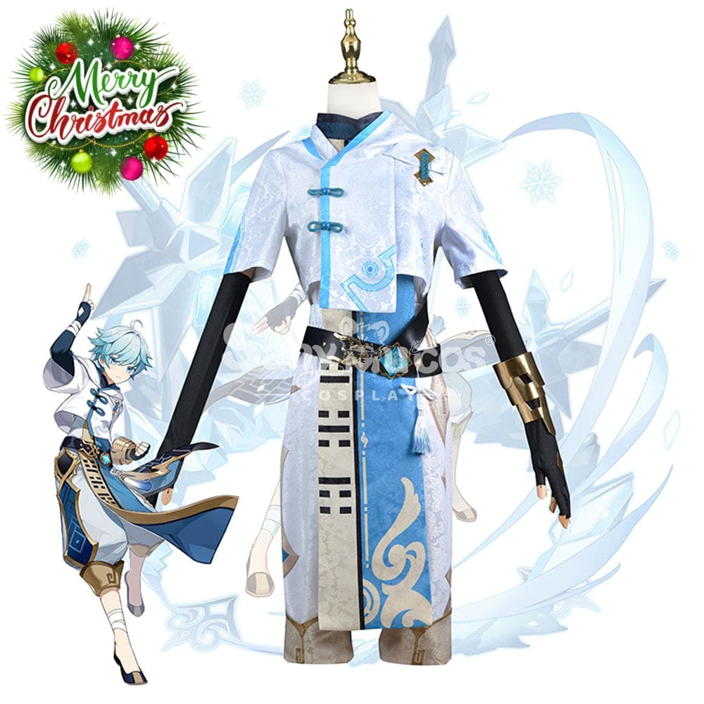 【In Stock】Game Genshin Impact Cosplay Chongyun Costume Plus Size Costumes