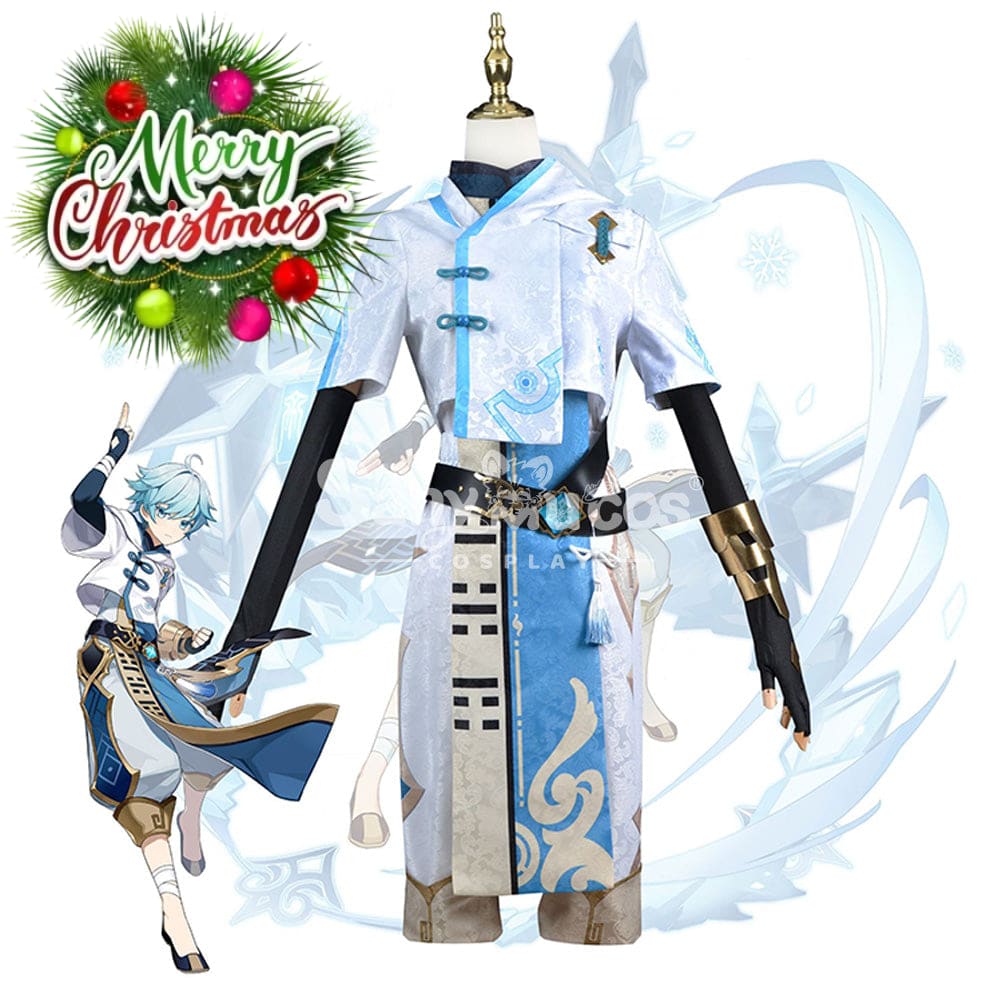 【In Stock】Game Genshin Impact Cosplay Chongyun Costume Plus Size Costumes