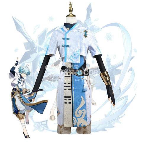 【In Stock】Game Genshin Impact Cosplay Chongyun Costume Plus Size Costumes