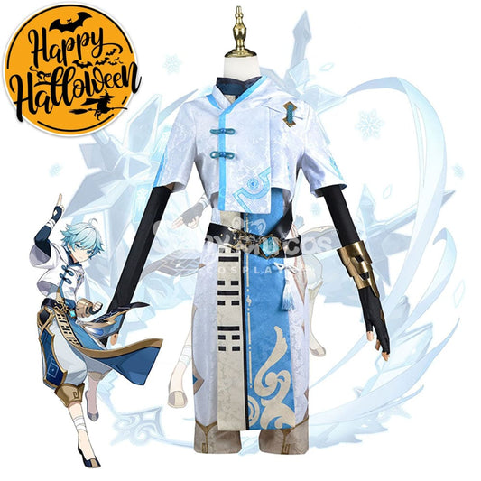 【In Stock】Game Genshin Impact Cosplay Chongyun Costume Plus Size Costumes 1000