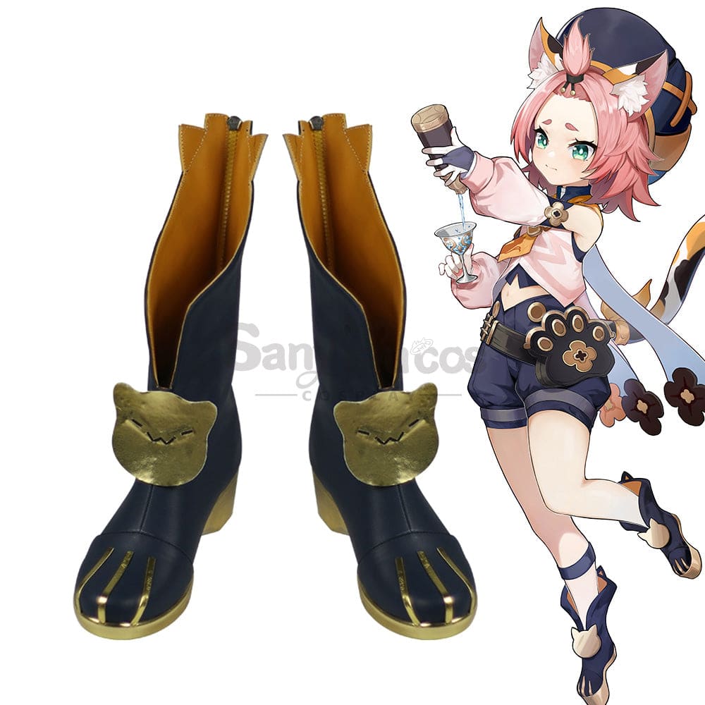 【In Stock】Game Genshin Impact Cosplay Diona Shoes Boots