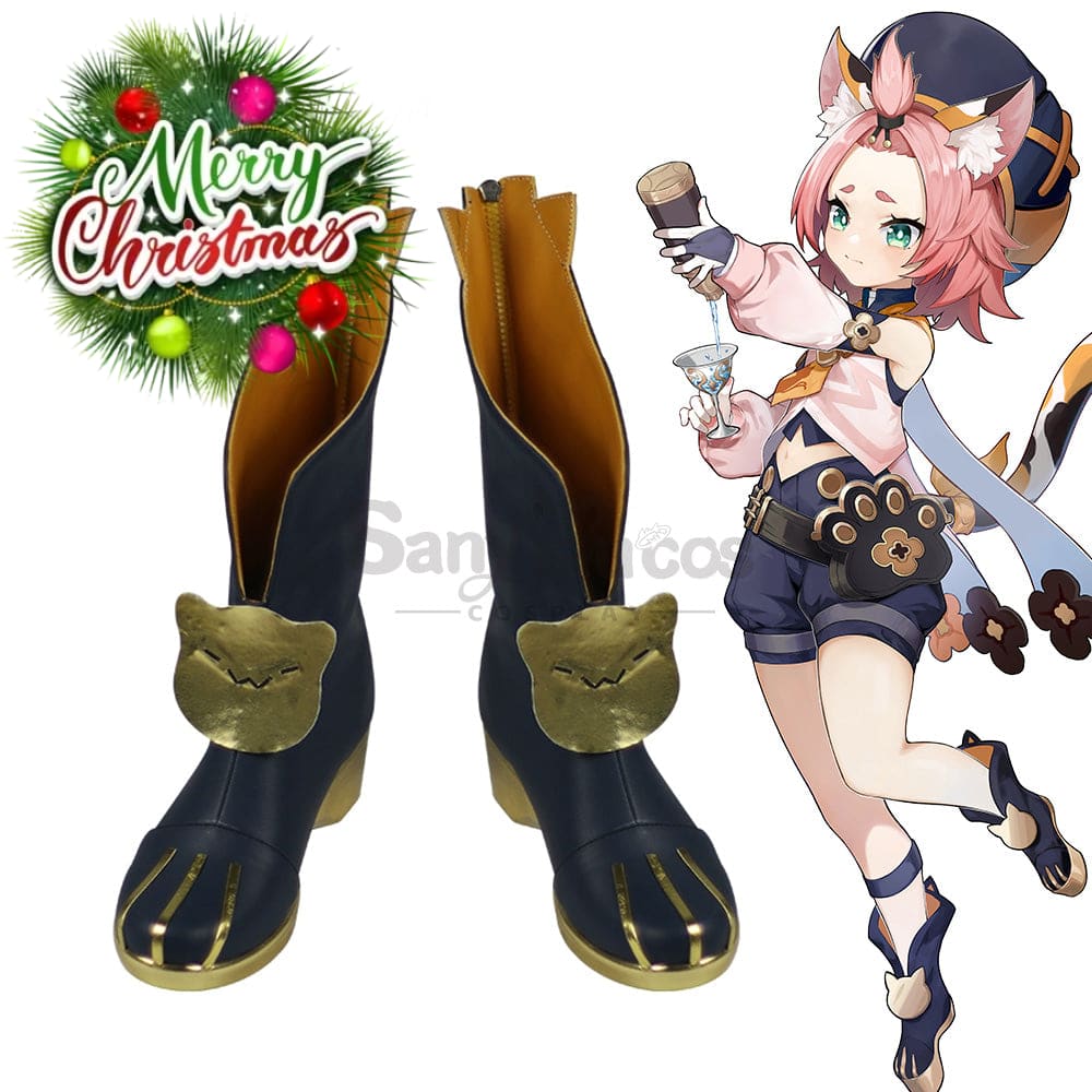 【In Stock】Game Genshin Impact Cosplay Diona Shoes Boots