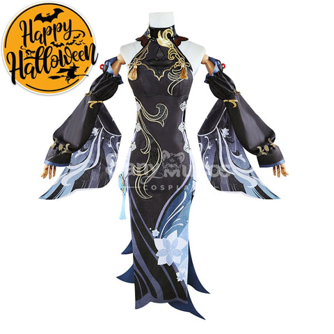 【In Stock】Game Genshin Impact Cosplay Frostflower Dew Shenhe Costume Costumes