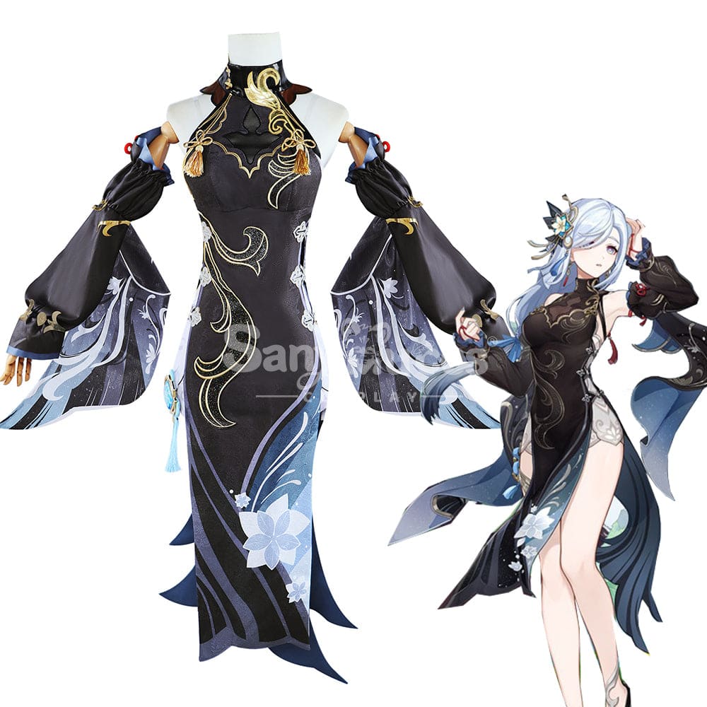 【In Stock】Game Genshin Impact Cosplay Frostflower Dew Shenhe Costume Costumes
