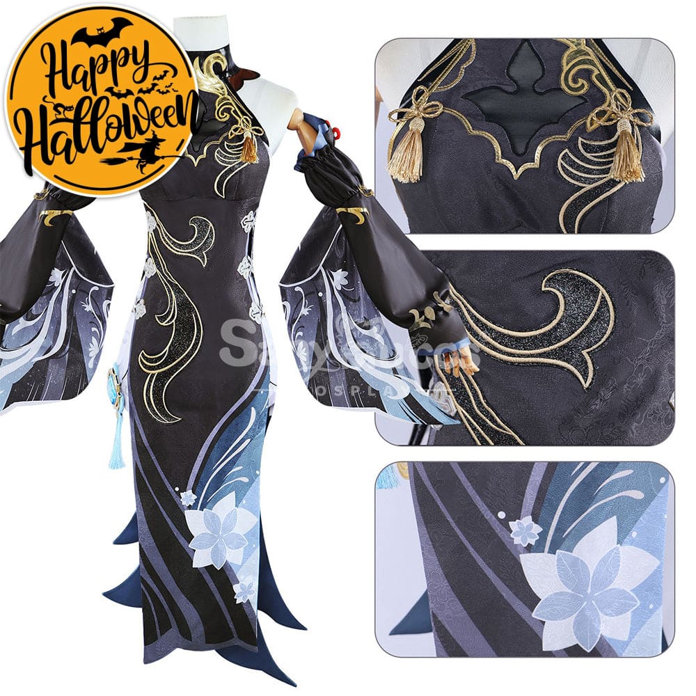 【In Stock】Game Genshin Impact Cosplay Frostflower Dew Shenhe Costume Costumes