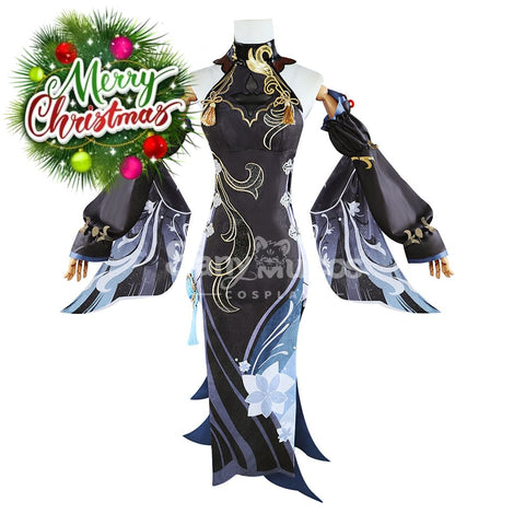 【In Stock】Game Genshin Impact Cosplay Frostflower Dew Shenhe Costume Costumes