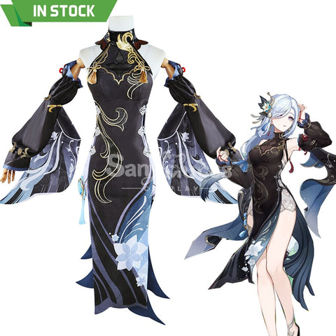 【In Stock】Game Genshin Impact Cosplay Frostflower Dew Shenhe Costume Costumes