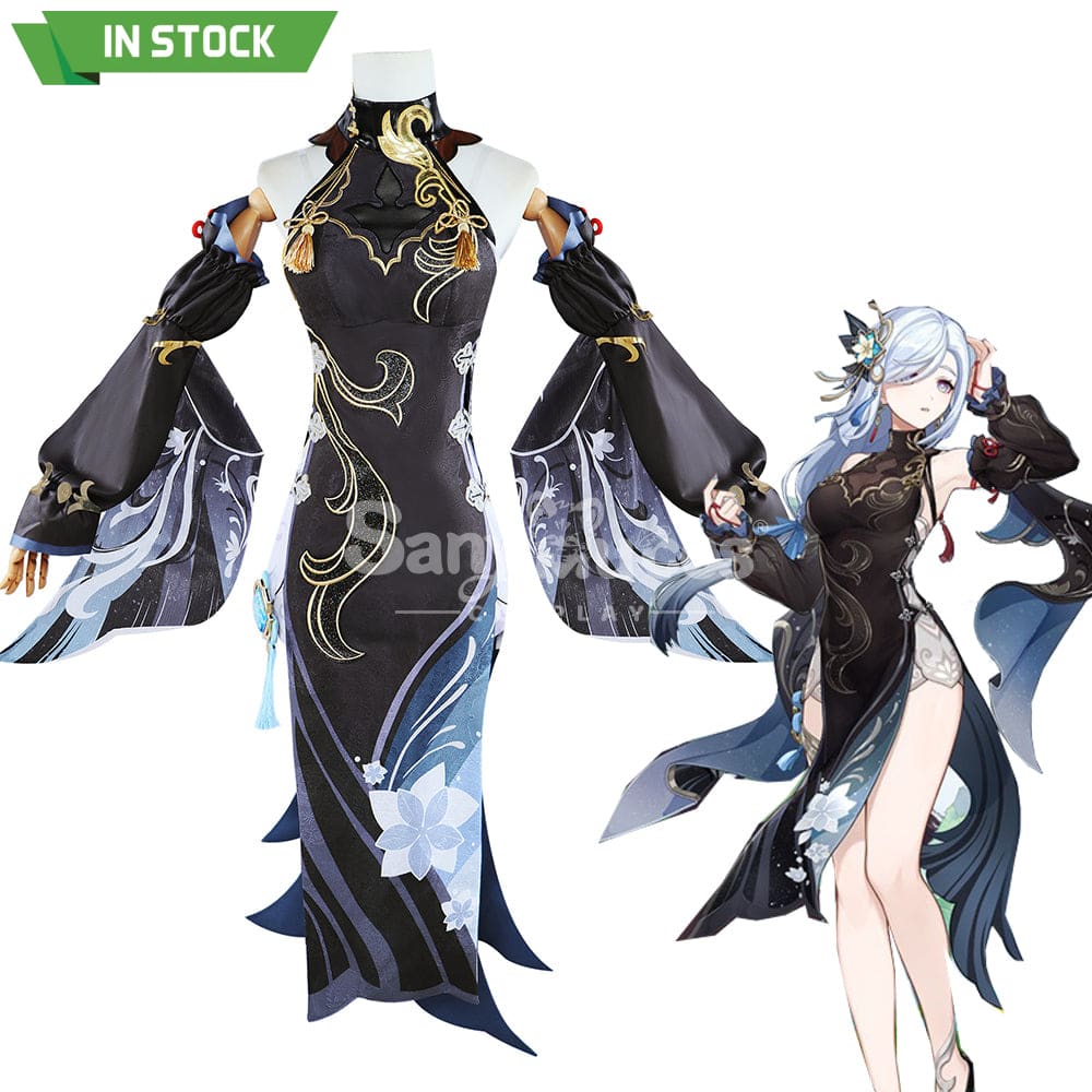 【In Stock】Game Genshin Impact Cosplay Frostflower Dew Shenhe Costume Costumes