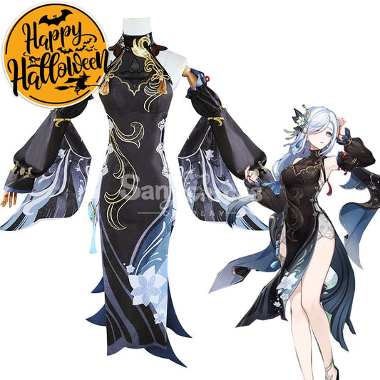 【In Stock】Game Genshin Impact Cosplay Frostflower Dew Shenhe Costume Costumes 1000