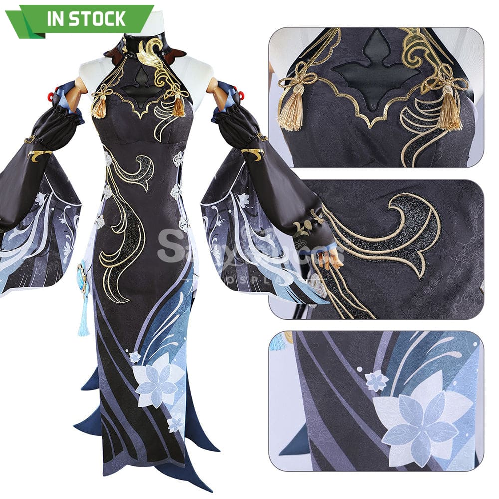 【In Stock】Game Genshin Impact Cosplay Frostflower Dew Shenhe Costume Costumes