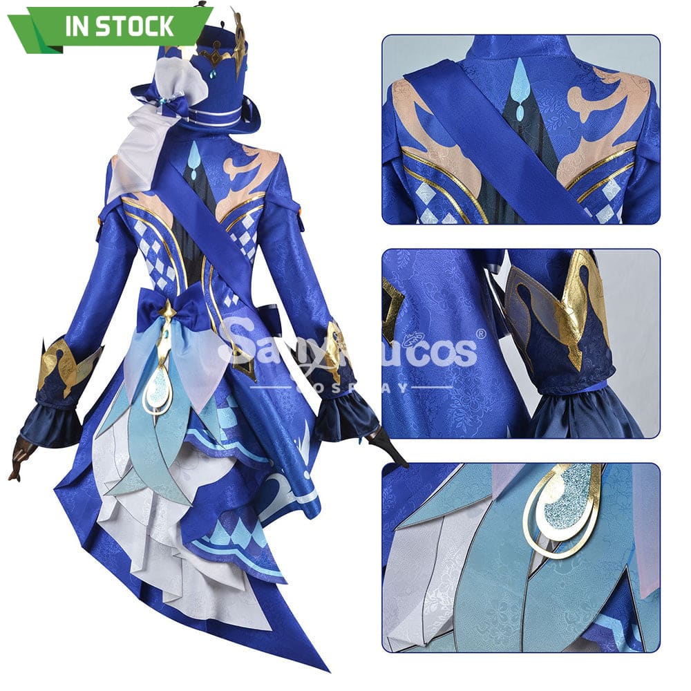 【In Stock】Game Genshin Impact Cosplay Furina Costume Plus Size Costumes