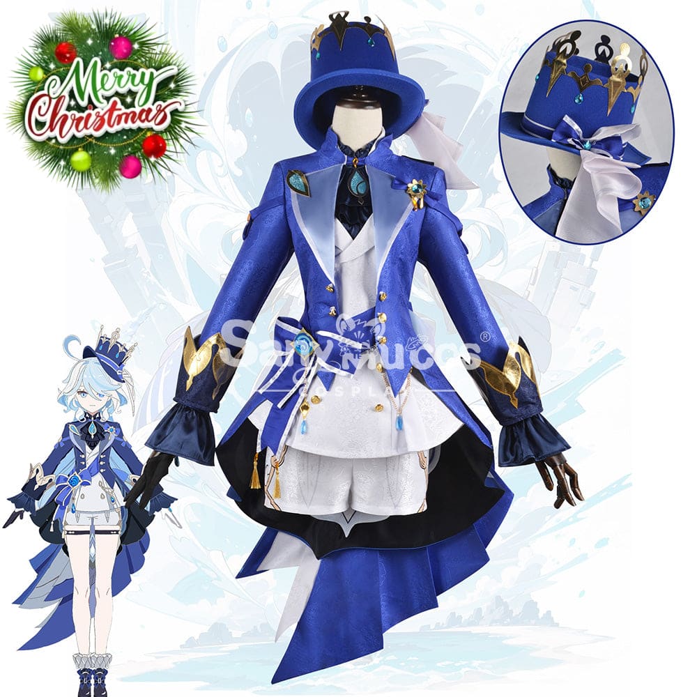 【In Stock】Game Genshin Impact Cosplay Furina Costume Plus Size Costumes