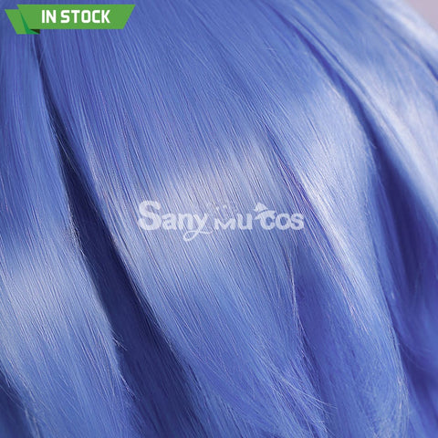 Game Genshin Impact Cosplay Ganyu Gan Yu Wig / Horn Women Long Blue Wig