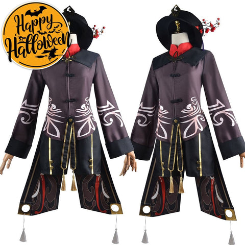 【In Stock】Game Genshin Impact Cosplay Hutao Costume Plus Size Costumes
