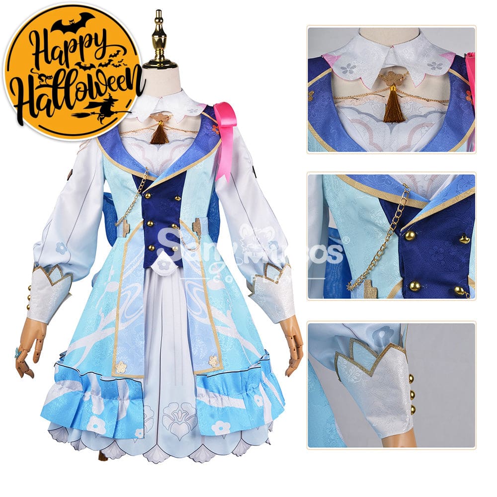 【In Stock】Game Genshin Impact Cosplay Kamisato Ayaka Costume Plus Size Costumes