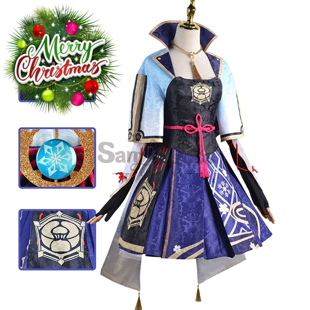 【In Stock】Game Genshin Impact Cosplay Kamisato Ayaka Costume Plus Size Costumes