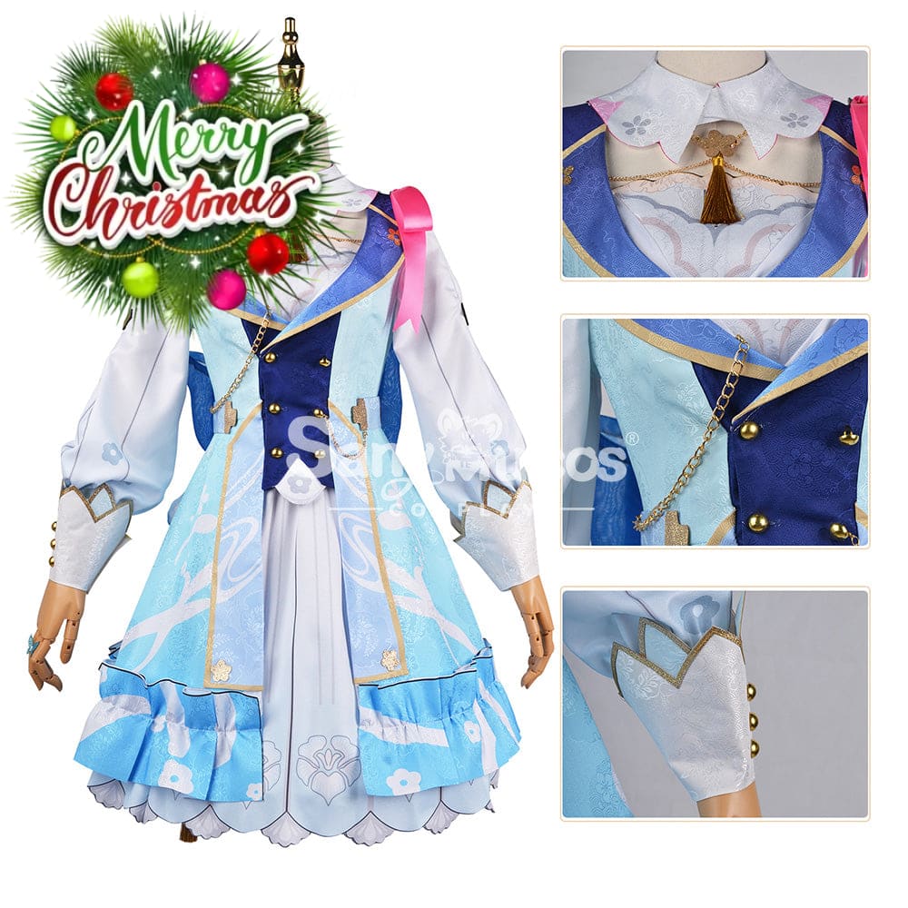 【In Stock】Game Genshin Impact Cosplay Kamisato Ayaka Costume Plus Size Costumes