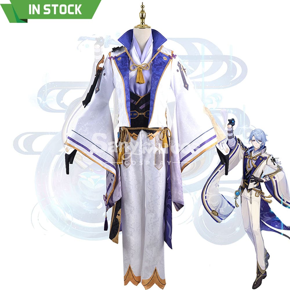 【In Stock】Game Genshin Impact Cosplay Kamisato Ayato Costume Plus Size Costumes