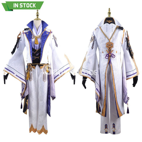 【In Stock】Game Genshin Impact Cosplay Kamisato Ayato Costume Plus Size Costumes