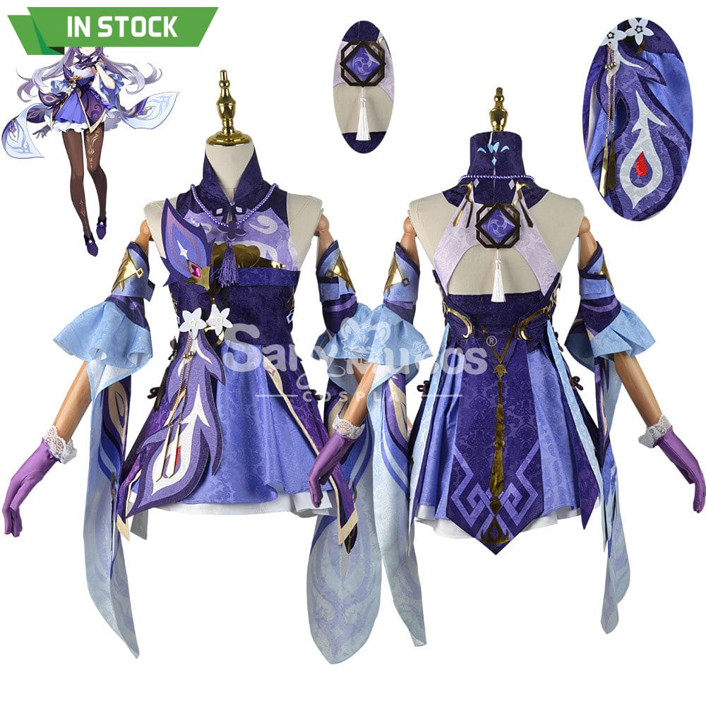 【In Stock】Game Genshin Impact Cosplay Keqing Costume Plus Size Costumes