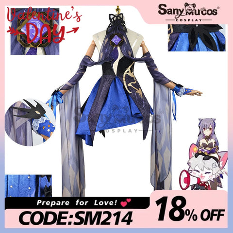 【In Stock】Game Genshin Impact Cosplay Keqing Costume Plus Size Costumes