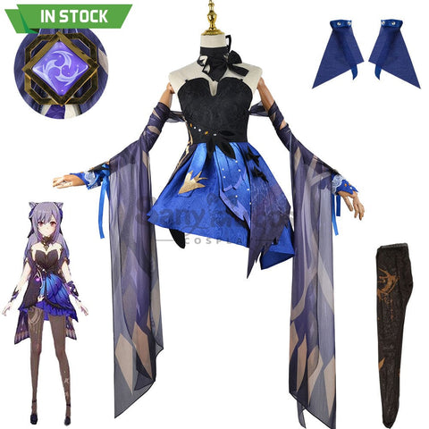 【In Stock】Game Genshin Impact Cosplay Keqing Costume Plus Size Costumes