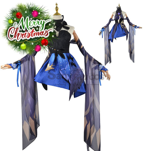 【In Stock】Game Genshin Impact Cosplay Keqing Costume Plus Size Costumes