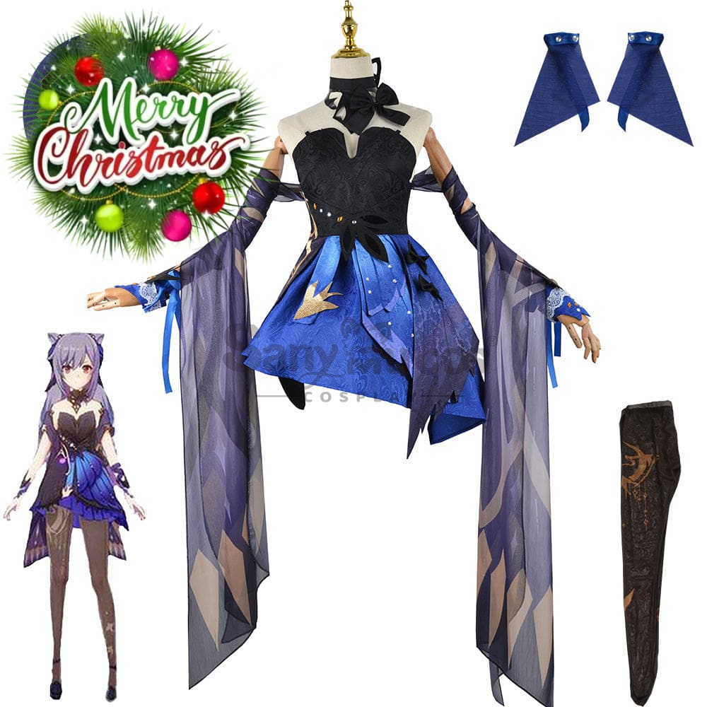 【In Stock】Game Genshin Impact Cosplay Keqing Costume Plus Size Costumes