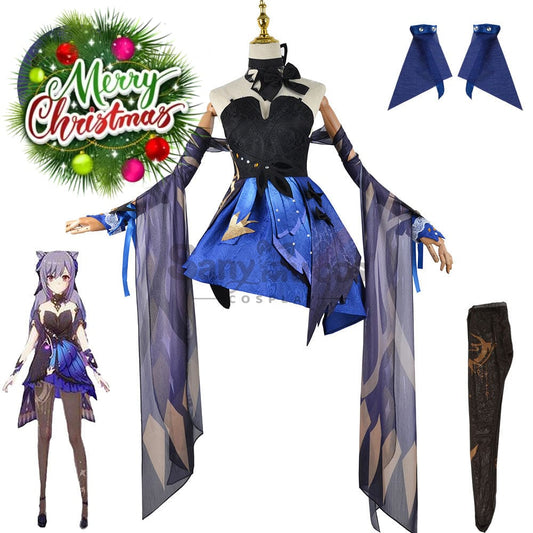 【In Stock】Game Genshin Impact Cosplay Keqing Costume Plus Size Costumes 1000