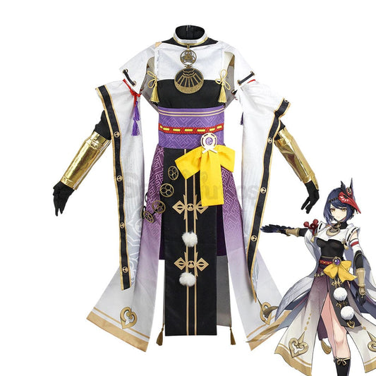 【In Stock】Game Genshin Impact Cosplay Kujo Sara Costume Costumes 1000