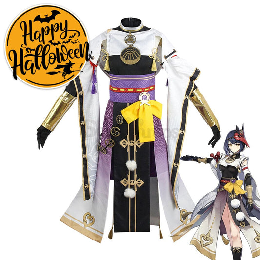【In Stock】Game Genshin Impact Cosplay Kujo Sara Costume Costumes 1000