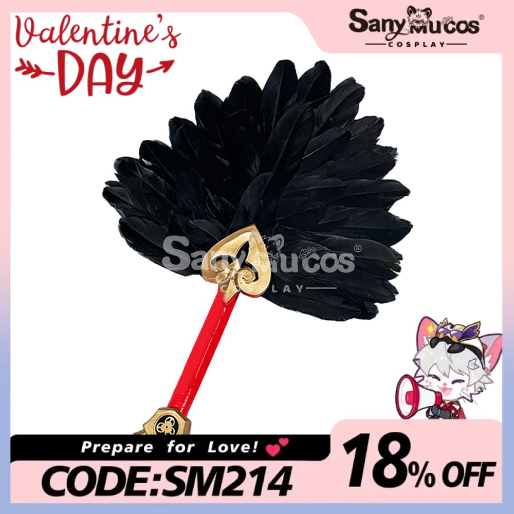 【In Stock】Game Genshin Impact Cosplay Kujo Sara Feather Fans Accessory Prop