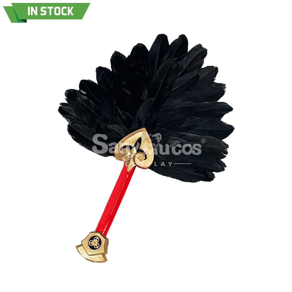 【In Stock】Game Genshin Impact Cosplay Kujo Sara Feather Fans Accessory Prop