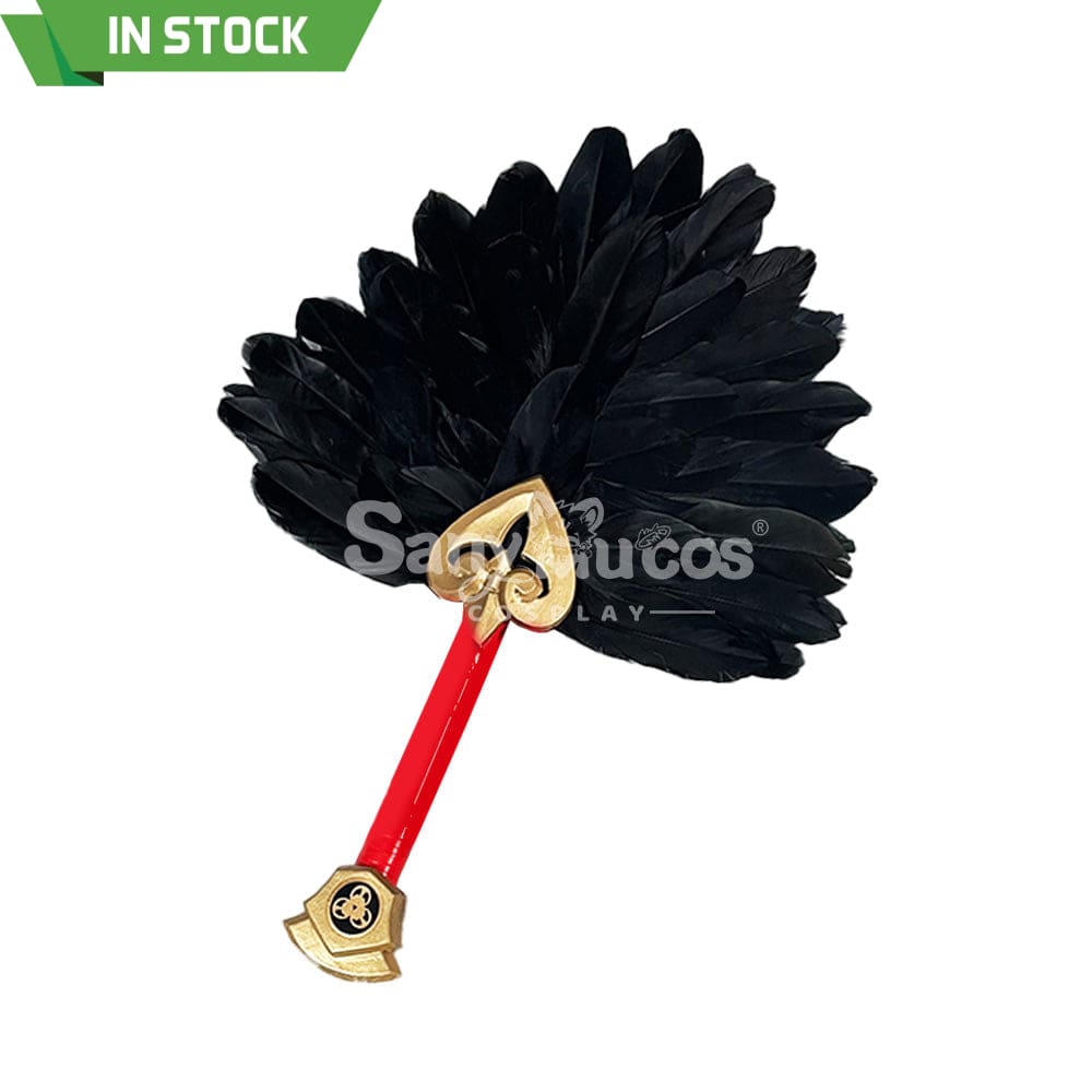 【In Stock】Game Genshin Impact Cosplay Kujo Sara Feather Fans Accessory Prop