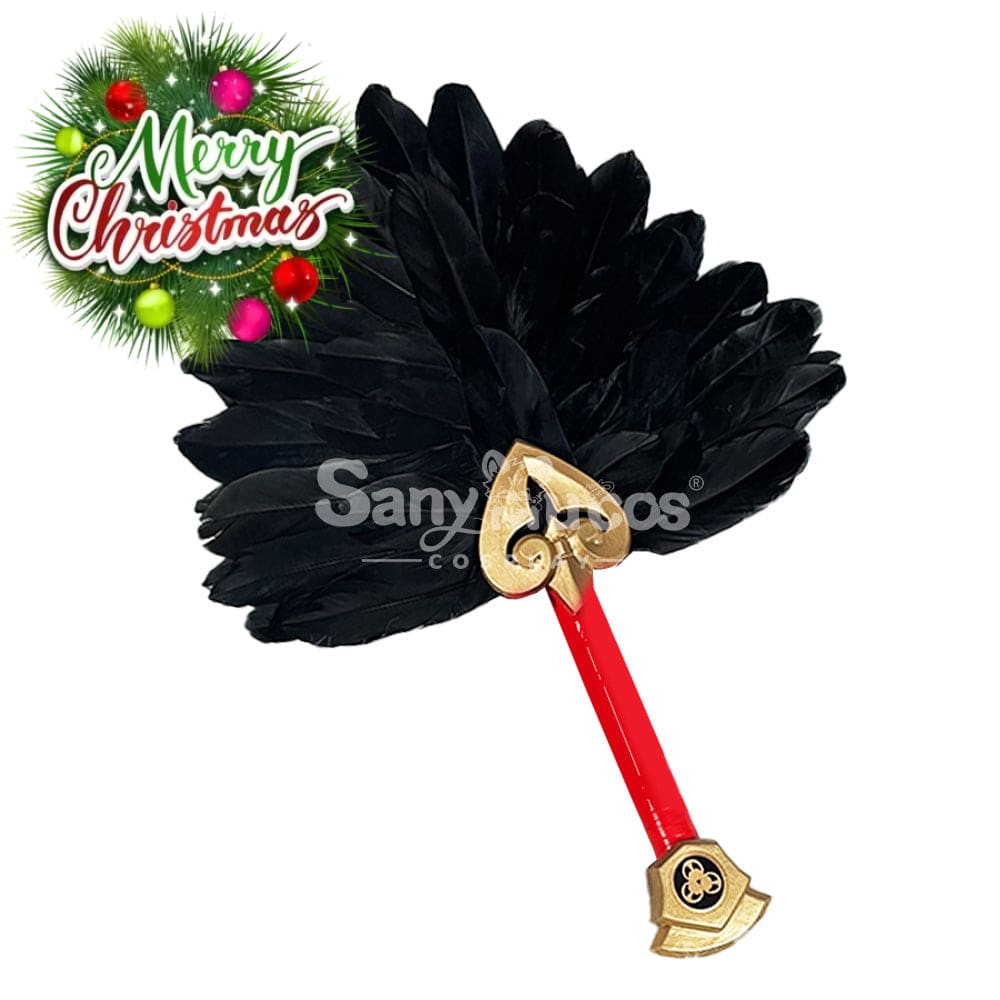 【In Stock】Game Genshin Impact Cosplay Kujo Sara Feather Fans Accessory Prop