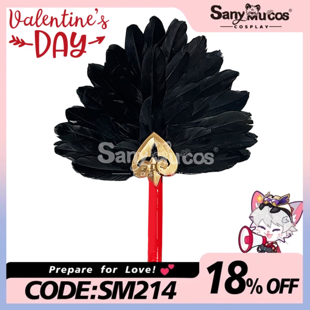 【In Stock】Game Genshin Impact Cosplay Kujo Sara Feather Fans Accessory Prop