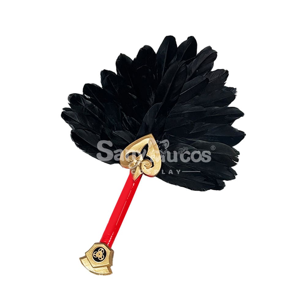 【In Stock】Game Genshin Impact Cosplay Kujo Sara Feather Fans Accessory Prop