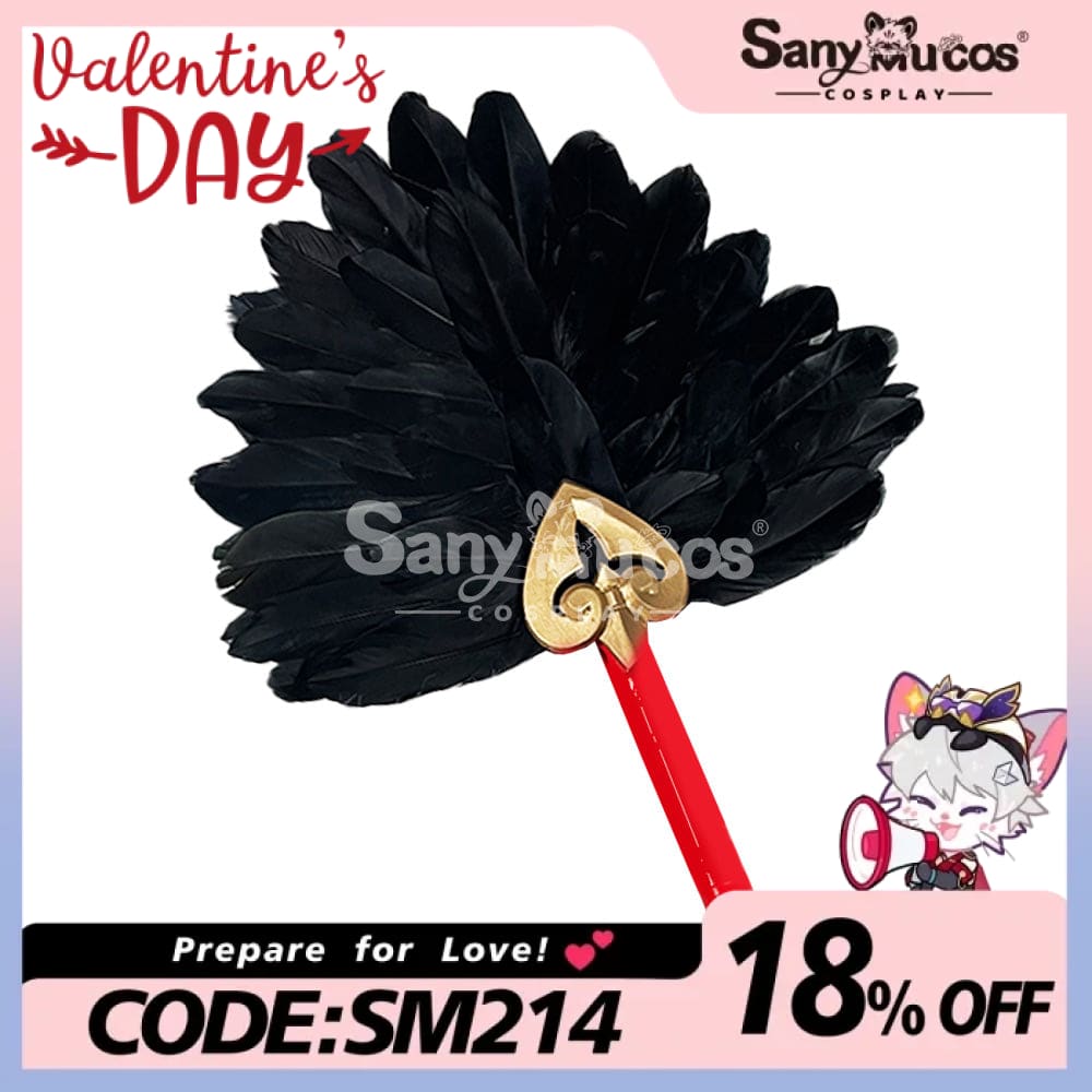 【In Stock】Game Genshin Impact Cosplay Kujo Sara Feather Fans Accessory Prop