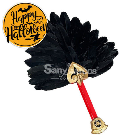【In Stock】Game Genshin Impact Cosplay Kujo Sara Feather Fans Accessory Prop