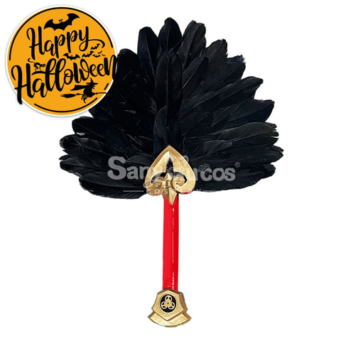 【In Stock】Game Genshin Impact Cosplay Kujo Sara Feather Fans Accessory Prop