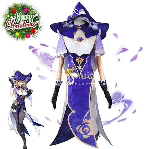 【In Stock】Game Genshin Impact Cosplay Lisa Costume Plus Size Costumes