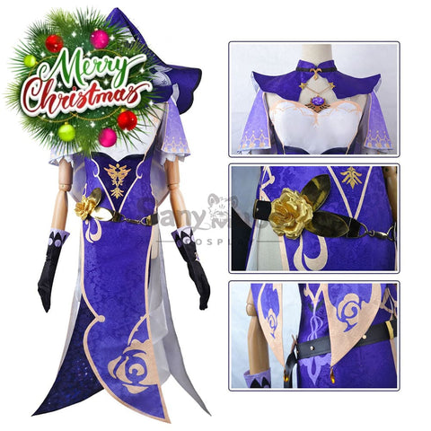 【In Stock】Game Genshin Impact Cosplay Lisa Costume Plus Size Costumes