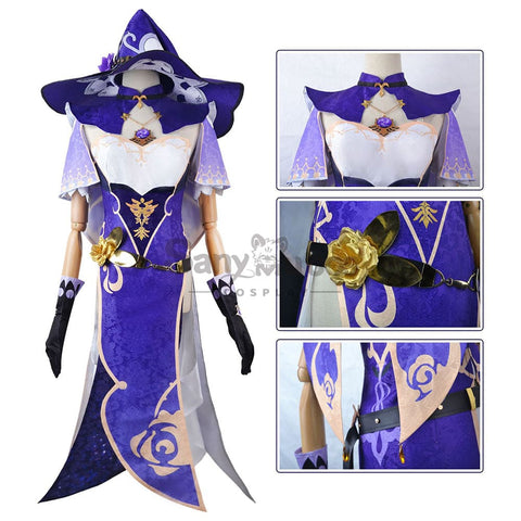【In Stock】Game Genshin Impact Cosplay Lisa Costume Plus Size Costumes