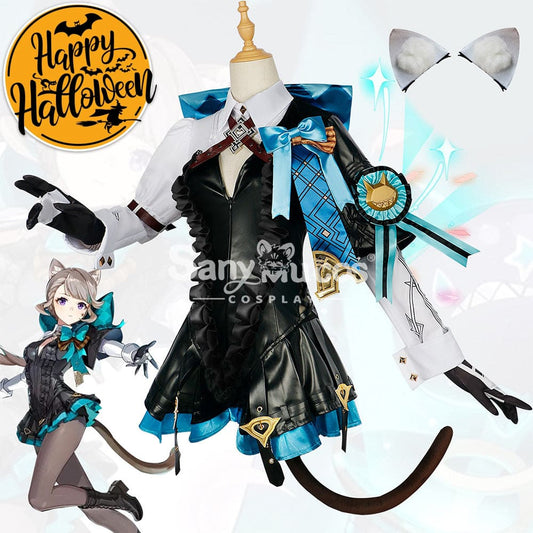 【In Stock】Game Genshin Impact Cosplay Lynette Costume Plus Size Costumes 1000