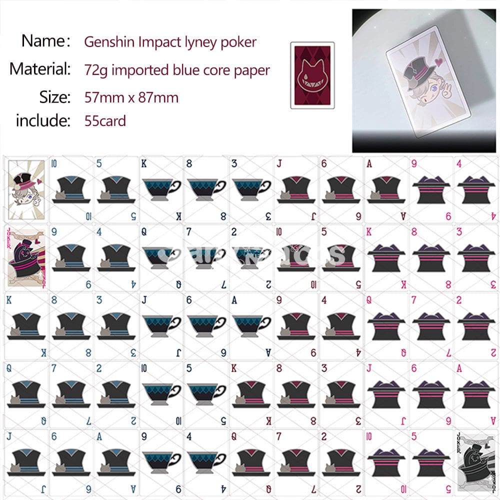 【In Stock】Game Genshin Impact Cosplay Lyney Poker Props Prop