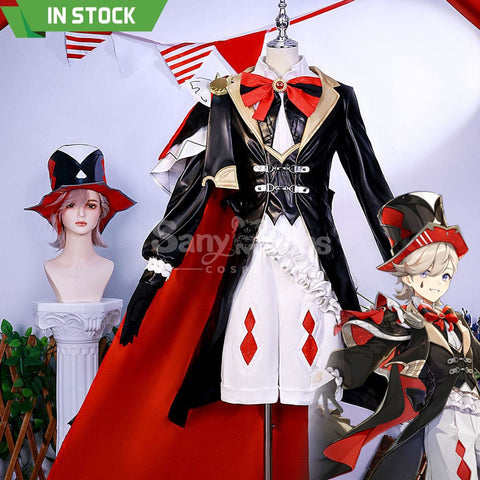 【In Stock】Game Genshin Impact Cosplay Lyney X Kfc Costume Plus Size Costumes